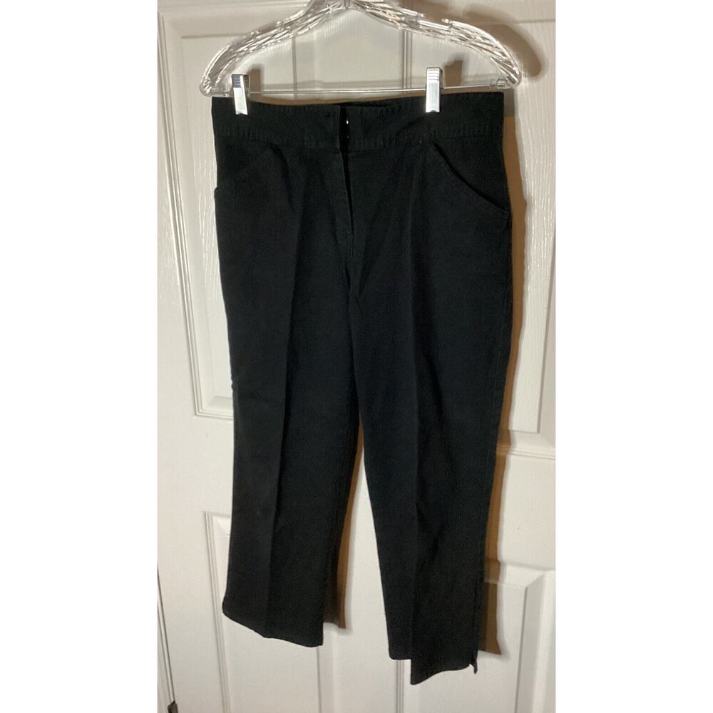 Fashion Bug Capris Ankle Black Multi Pockets Stretch Women’s Pants Lake House